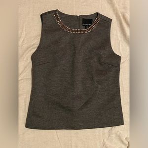 Cynthia Rowley Beaded Neckline Top